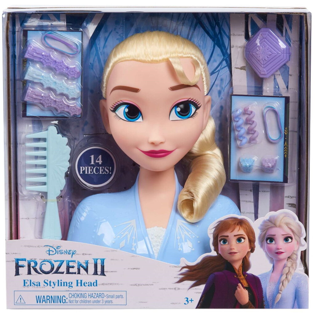 Rinkinys Frozen Elsa Styling galva su aksesuarias kaina ir informacija | Žaislai mergaitėms | pigu.lt