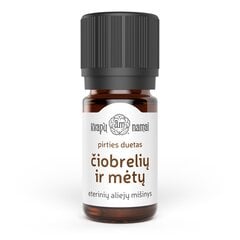 Čiobrelių ir mėtų pirties duetas 100 % grynų eterinių aliejų mišinys, 5 ml цена и информация | Эфирные, косметические масла, гидролаты | pigu.lt