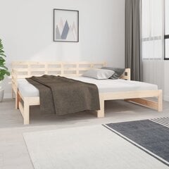 Ištraukiama lova, 2x(90x190) cm, ruda kaina ir informacija | Lovos | pigu.lt