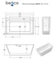 Vonia Besco Varya 150, su chrome sifonu kaina ir informacija | Vonios | pigu.lt