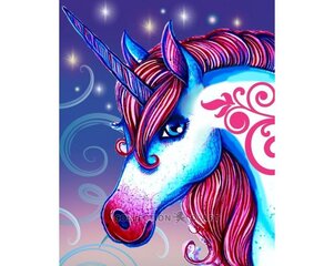 Алмазная мозаика 17x21 cm.  "Unicorn" цена и информация | Алмазная мозаика | pigu.lt