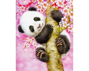 Алмазная мозаика 17x21 cm.  "Cute panda" цена и информация | Алмазная мозаика | pigu.lt