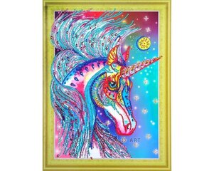 Алмазная мозаика 30x40 cm.  "Fabulous unicorn" цена и информация | Алмазная мозаика | pigu.lt