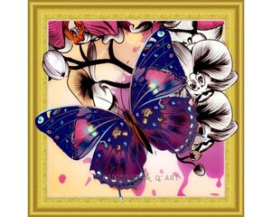 Алмазная мозаика 30x30 cm.  "Butterfly" цена и информация | Алмазная мозаика | pigu.lt