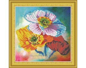 Алмазная мозаика 30x30 cm.  "Poppy trio" цена и информация | Алмазная мозаика | pigu.lt