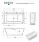 Vonia Besco Varya 170, su baltu sifono dangteliu kaina ir informacija | Vonios | pigu.lt