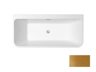 Ванна Besco Varya Glam 170 Gold, с черной крышкой для сифона цена и информация | Ванны | pigu.lt