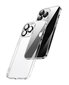Crystal Clear Glass Case with black metal camera protection skirtas Apple iPhone 13 kaina ir informacija | Telefono dėklai | pigu.lt
