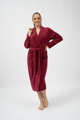 Длинный хлопковый халат Belmanetti Maria Velour Burgundy цена и информация | Женские халаты | pigu.lt