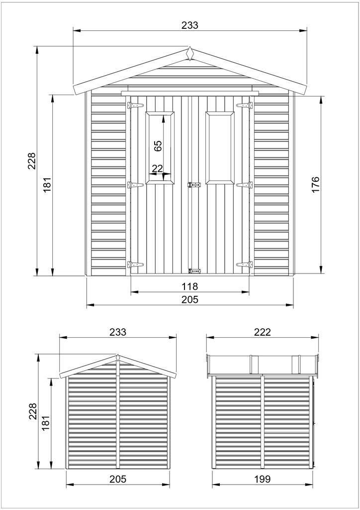 Timbela medinis sodo namelis/pastogė įrankiams M351C+351G kaina ir informacija | Sodo nameliai, malkinės, pastogės | pigu.lt