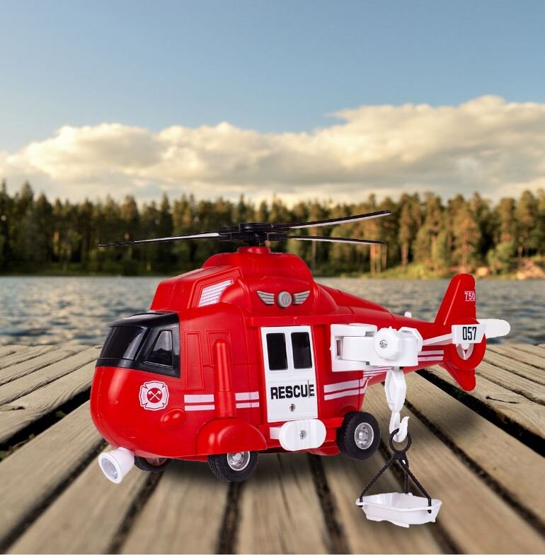 Malūnsparnis gaisrinė su garsais ir šviesomis, 1:16 kaina ir informacija | Žaislai berniukams | pigu.lt