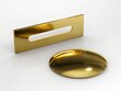 Vonia Besco Varya Glam 170 Graphite, su aukso spalvos sifono dangteliu kaina ir informacija | Vonios | pigu.lt