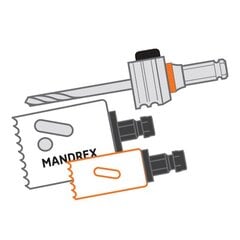 One-Click Karūnėlių laikiklis MANDREX MX200024B kaina ir informacija | Mechaniniai įrankiai | pigu.lt