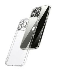 Crystal Clear Glass Case with silver metal camera protection skirtas Apple iPhone 12 kaina ir informacija | Telefono dėklai | pigu.lt