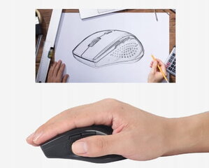 MOUSE Belaidė optinė ergonomiška pelė nešiojamam kompiuteriui, biuro kompiuteriui Zenwire kaina ir informacija | Pelės | pigu.lt