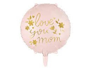 Folinis balionas "love you mom" 45 cm kaina ir informacija | Balionai | pigu.lt