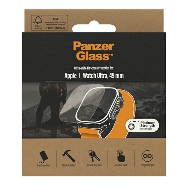 PanzerGlass Ultra-Wide Fit kaina ir informacija | Išmaniųjų laikrodžių ir apyrankių priedai | pigu.lt