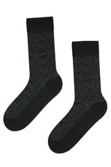Мужские костюмные носки чёрного цвета из вискозы с узором темно-зелёного цвета HANDSOME цена и информация | Мужские носки | pigu.lt