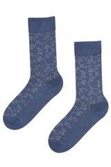 Мужские костюмные носки синего цвета из вискозы с растительным узором SCRABBLE цена и информация | Мужские носки | pigu.lt