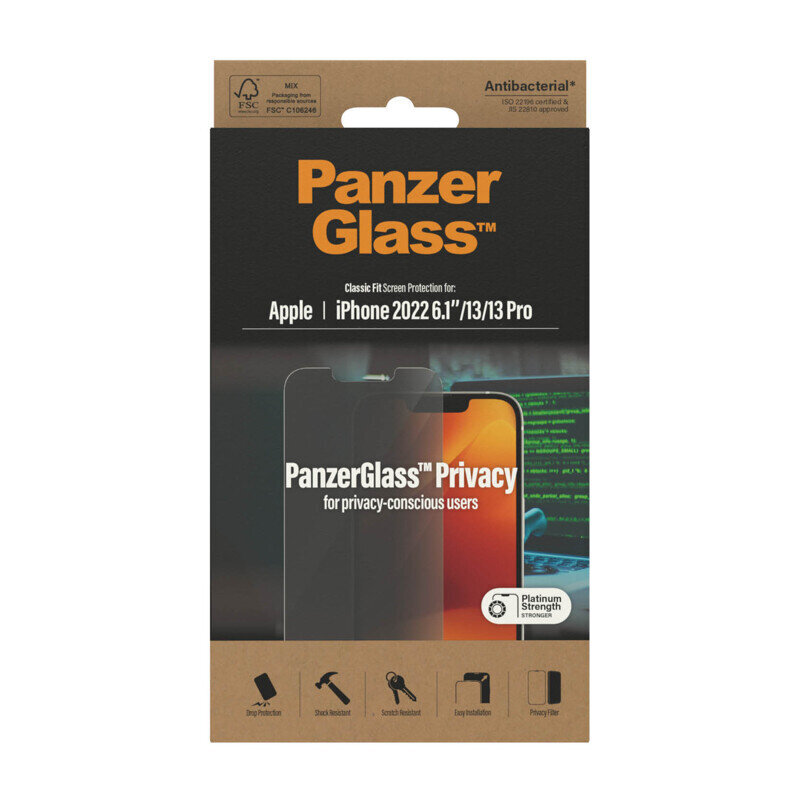 PanzerGlass iPhone 14/13/13 Pro kaina ir informacija | Apsauginės plėvelės telefonams | pigu.lt