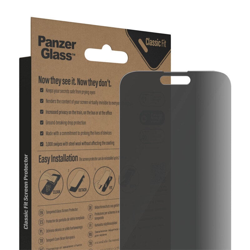 Apsauginis stiklas PanzerGlass skirtas Apple iPhone 14 Pro Max kaina ir informacija | Apsauginės plėvelės telefonams | pigu.lt