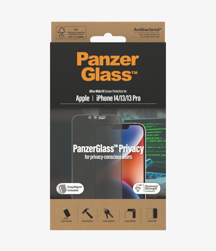 PanzerGlass iPhone 14/13/13 Pro kaina ir informacija | Apsauginės plėvelės telefonams | pigu.lt