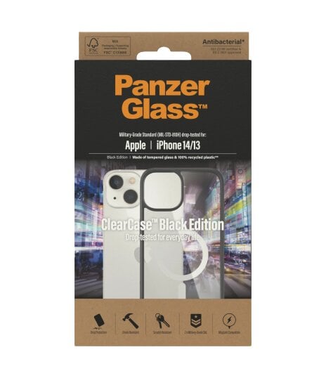 PanzerGlass ClearCase skirtas Apple iPhone 13/14, skaidrus цена и информация | Telefonų dėklai | pigu.lt