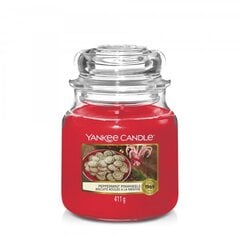 Ароматическая свеча Yankee Candle Peppermint Pinwheels средняя 411 г цена и информация | Подсвечники, свечи | pigu.lt
