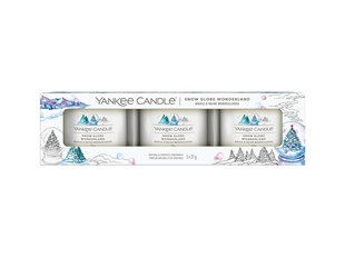 Yankee Candle Votų žvakių rinkinys stiklinėje Snow Globe Wonderland 3 x 37 g kaina ir informacija | Žvakės, Žvakidės | pigu.lt