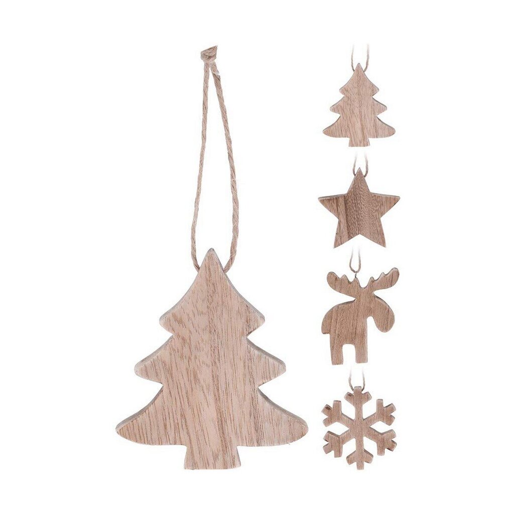 Kalėdų papuošalai, mediniai kaina ir informacija | Kalėdinės dekoracijos | pigu.lt