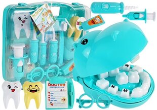 Odontologo rinkinys Begemotas, mėlynas kaina ir informacija | Žaislai mergaitėms | pigu.lt