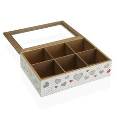 Versa Dėžutė arbatai, 17 x 7 x 24 cm kaina ir informacija | Maisto saugojimo  indai | pigu.lt