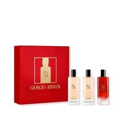 Набор для женщин: Giorgio Armani Si Passione EDP 15 мл + Si EDP 2x15 мл цена и информация | Giorgio Armani Духи, косметика | pigu.lt