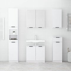 Vonios spintelių komplektas, 5 dalių, baltas, apdirbta mediena цена и информация | Комплекты в ванную | pigu.lt