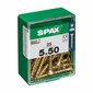 Medsraigčiai Spax Yellox 5 x 50 mm, 25vnt. цена и информация | Mechaniniai įrankiai | pigu.lt