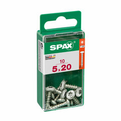 Шурупы SPAX Wirox, круглая головка, 10 шт. (5 x 20 мм) цена и информация | Механические инструменты | pigu.lt