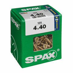 Шурупы SPAX Yellox, плоская головка, 125 шт. (4 x 40 мм) цена и информация | Механические инструменты | pigu.lt