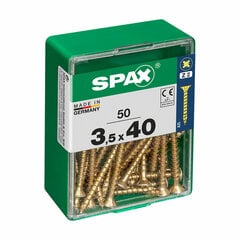 Шурупы SPAX Yellox, 50 шт. (4 x 35 мм) цена и информация | Механические инструменты | pigu.lt