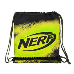 Kuprinė su virvutėmis Ner Neon juoda, geltona (35 x 40 x 1 cm) kaina ir informacija | Kuprinės mokyklai, sportiniai maišeliai | pigu.lt