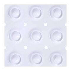 Нескользящий коврик для душа 5five, белый PVC (55 x 55 см) цена и информация | Аксессуары для ванной комнаты | pigu.lt
