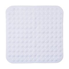 Нескользящий коврик для душа 5five, белый PVC (55 x 55 см) цена и информация | Набор акскссуаров для ванной | pigu.lt