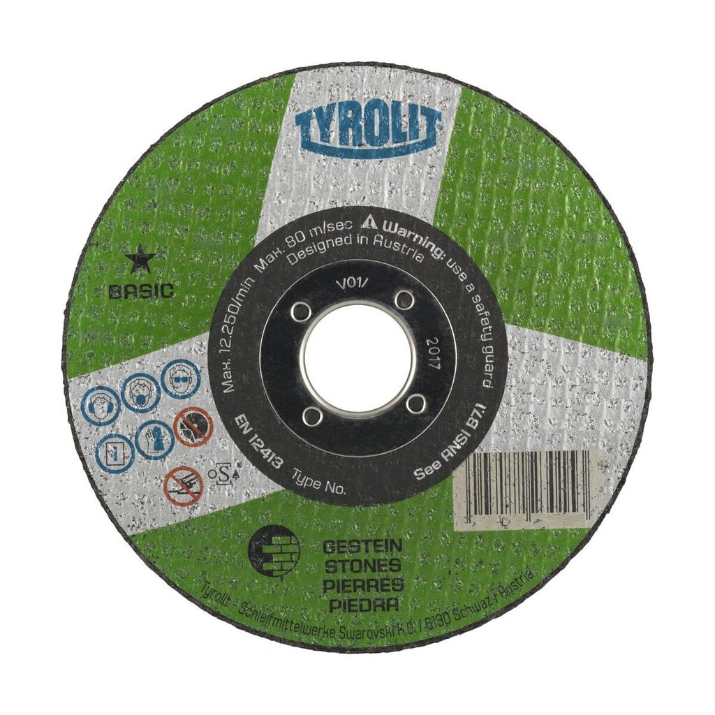 Pjovimo diskas Tyrolit 115 x 2,5 x 22,23 mm kaina ir informacija | Mechaniniai įrankiai | pigu.lt