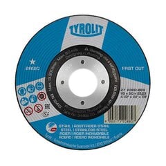 Pjovimo diskas Tyrolit 115 x 6 x 22,23 mm kaina ir informacija | Mechaniniai įrankiai | pigu.lt