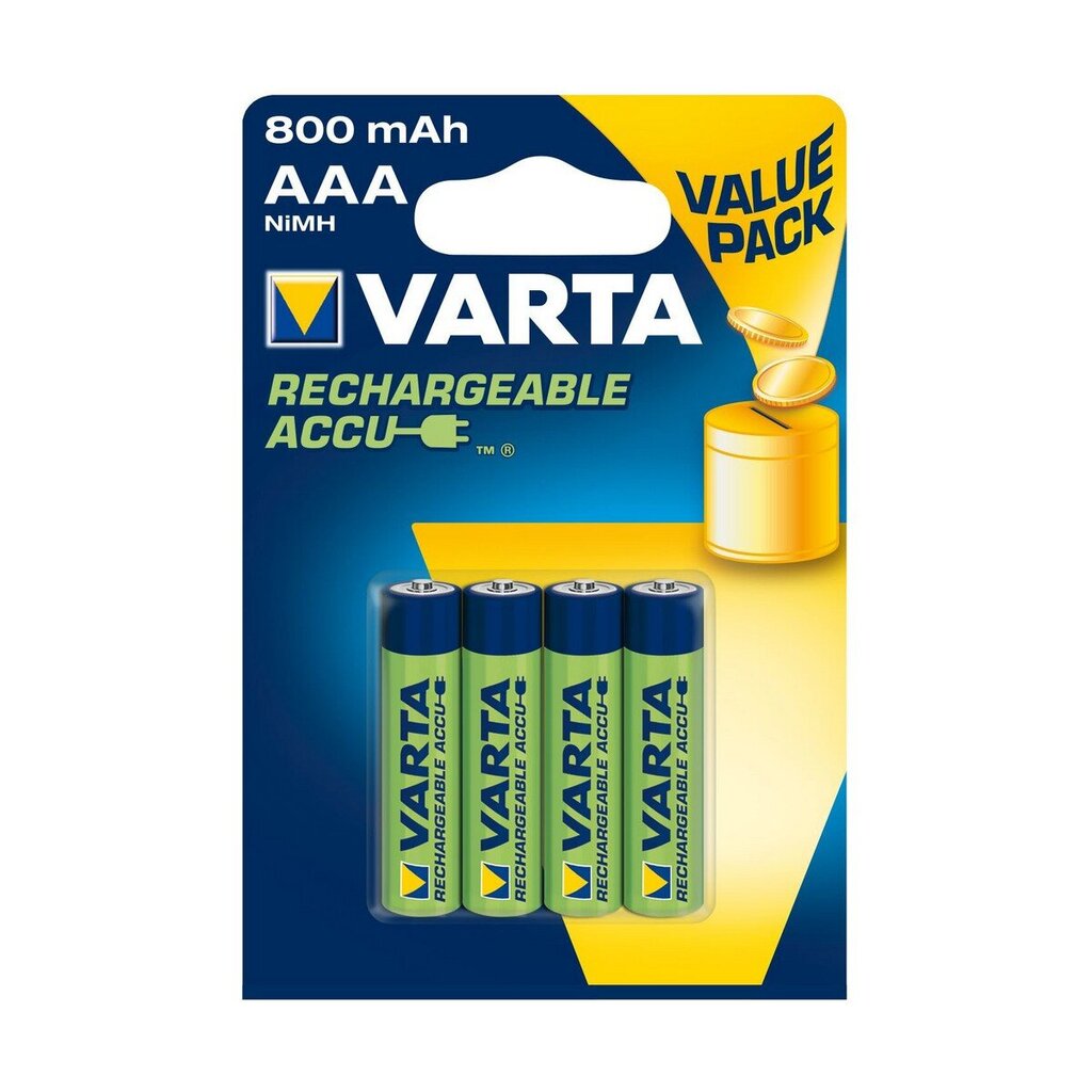 Įkraunamos baterijos Varta AAA 4 vnt. kaina | pigu.lt