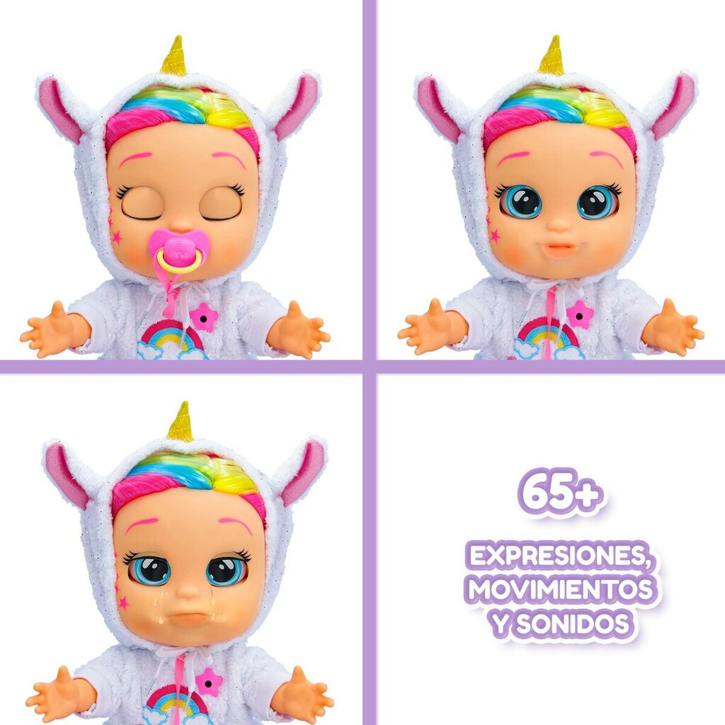 Kūdikių lėlė imc toys dreamy 33,5 cm judančios figūros su garsu kaina ir informacija | Žaislai mergaitėms | pigu.lt