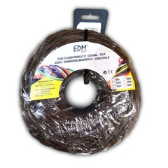 Параллельный кабель EDM 11992, коричневый, 25 м, 3 x 1 мм цена и информация | Текстильные провода и клеммные колодки | pigu.lt