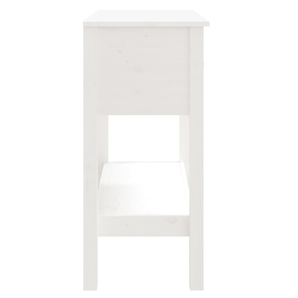 Konsolinis staliukas, Pušies masyvas, 75x35x75cm, balta цена и информация | Stalai-konsolės | pigu.lt