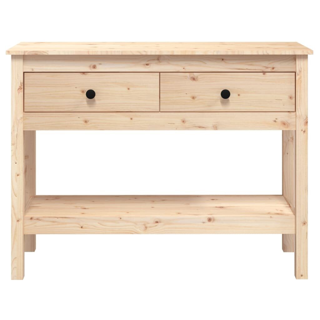 Konsolinis staliukas, Pušies medienos masyvas, 100x35x75cm kaina ir informacija | Stalai-konsolės | pigu.lt