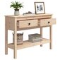 Konsolinis staliukas, Pušies medienos masyvas, 100x35x75cm kaina ir informacija | Stalai-konsolės | pigu.lt