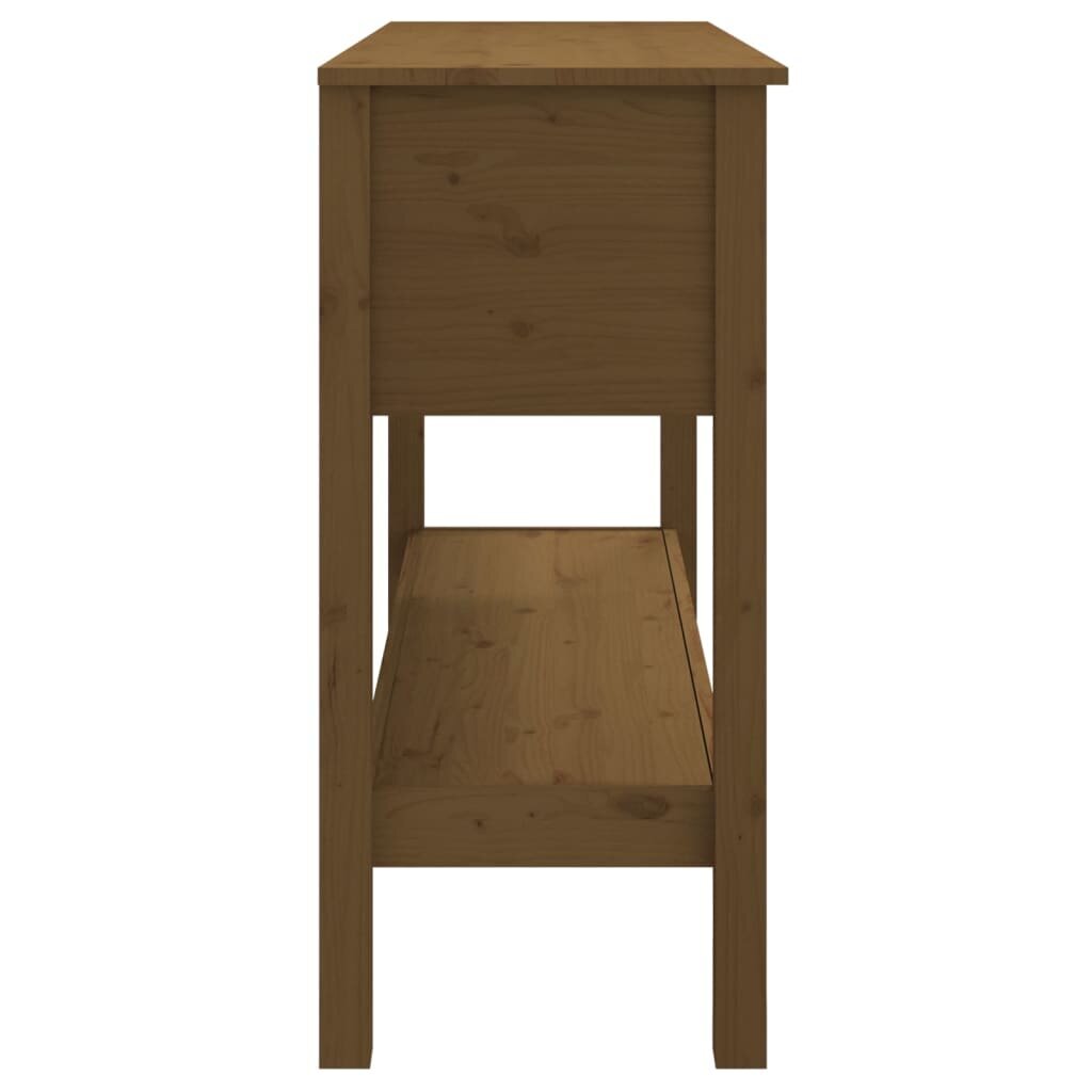 Konsolinis staliukas, Pušies masyvas, 100x35x75cm, medaus ruda kaina ir informacija | Stalai-konsolės | pigu.lt